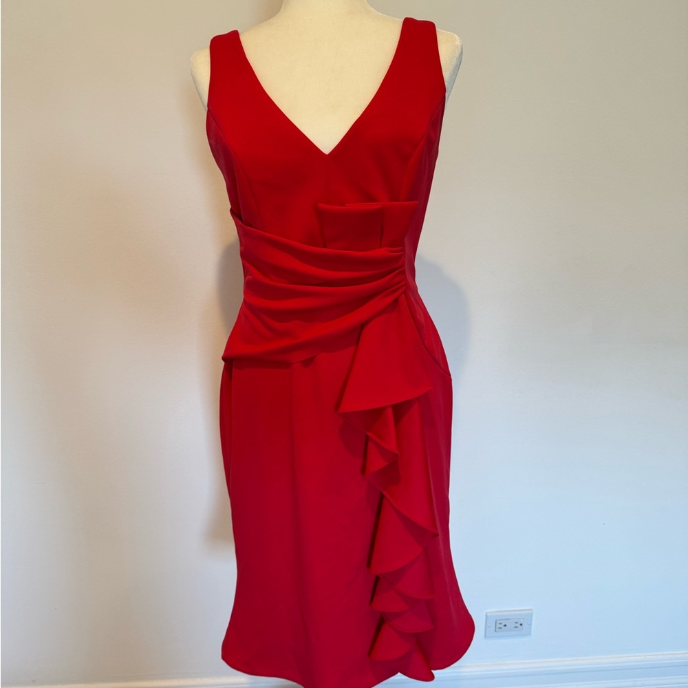 Elegant Red Sleeveless Dress